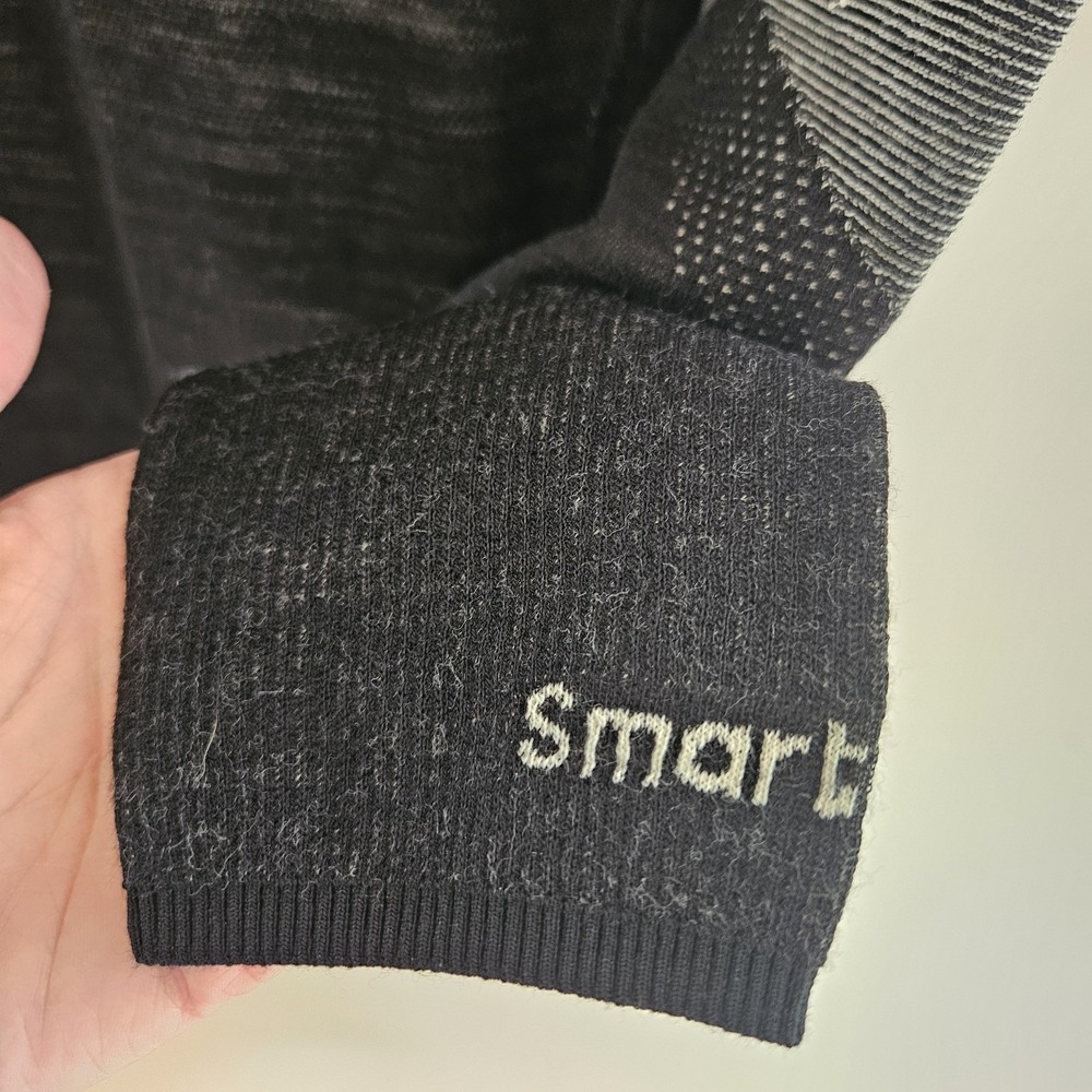 New! Vans x Smartwool Base Layer Shirt Men S Black Grey Long Sleeve Wool Blend - Picture 7 of 10